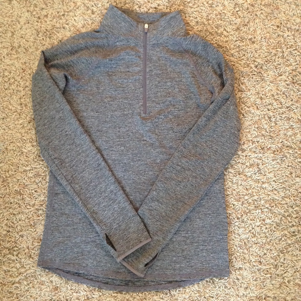 Gray Quarter Zip Pullover